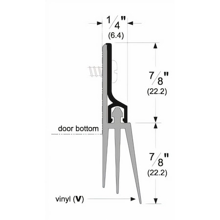 Perfectpatio 36 in. Door Bottom Sweep Aluminum with Black Eco, Mill PE3862087